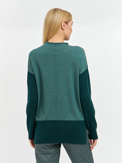 джемпер женский из шерсти с удлиненной спинкой - Glenfield фото 9