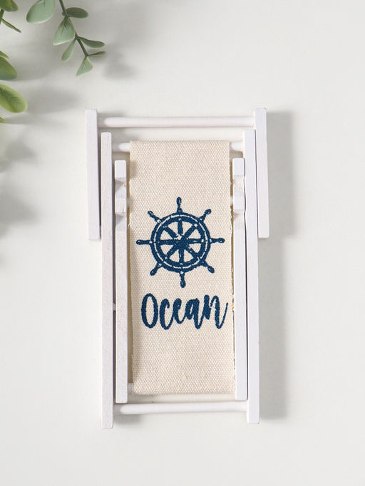 Сувенир дерево "Стул пляжный со штурвалом" 9х1х15,5 см