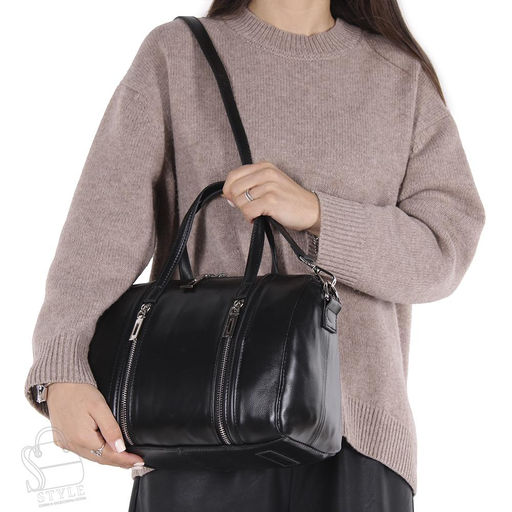Сумка женская кожаная 9500-2NN black Natale Navetta  фото 3