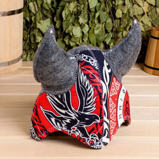 Шапка для бани и сауны «Викинг с орлом», войлок, «Добропаровъ»