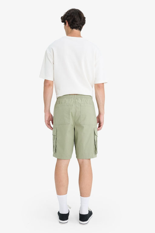 Kargo Fit Gabardin Bermuda _ort - Defacto фото 7