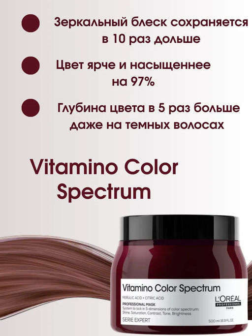 -20% Маска для окрашенных волос Vitamino Color Spectrum, 500 мл