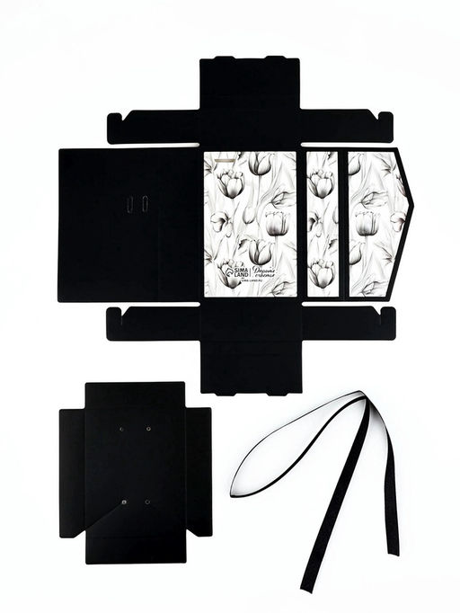 Цена за 5 шт. Коробка под бижутерию Чёрно-белая, 12?8.5?3 см