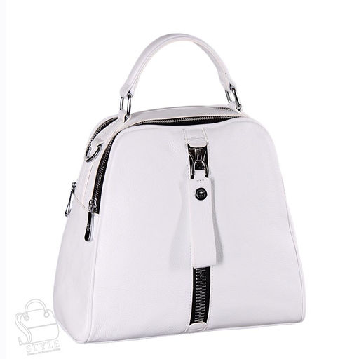 Рюкзак женский кожаный 99451 white Velina Fabbiano-Safenta/30 в Новосибирске