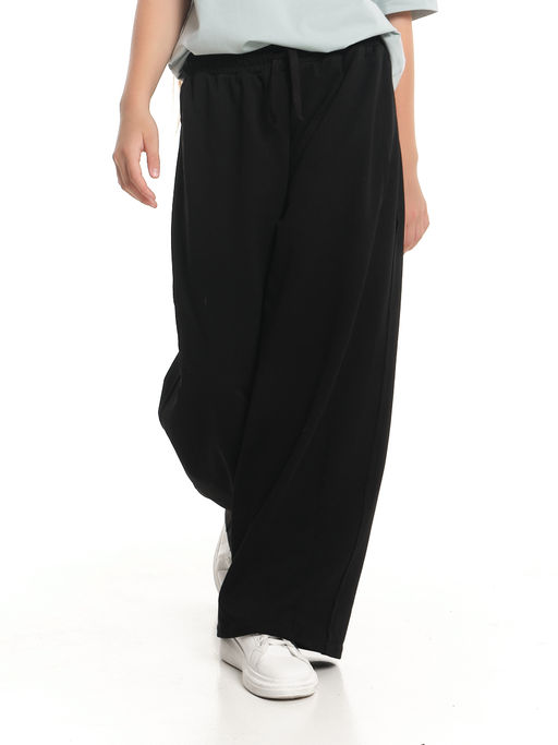 Брюки с лампасом для девочки 22-7697 черный - Mini maxi фото 2