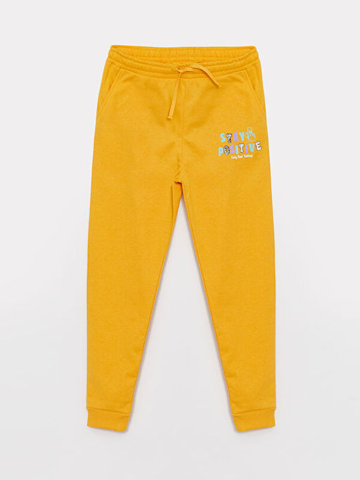 Beli Lastikli Bask?l? Erkek ?ocuk Jogger E?ofman Alt?