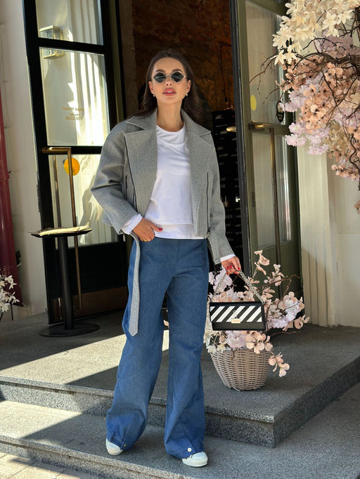 Брюки AURA 4156-164 светло-синий деним  фото 4