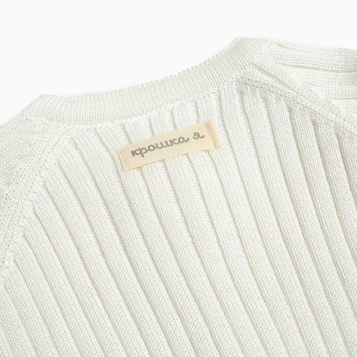 Комбинезон вязаный Крошка Я, р.80-86, молочный  фото 4