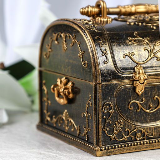 Шкатулка музыкальная 17х11х10 см коричневая / 63312G /уп 36/пластик - Галеонтрейд фото 4