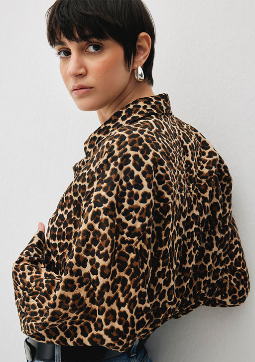 Leopar Bask?l? Gomlek