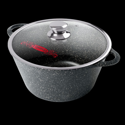 Кастрюля 4л. Гранит лит/руч. с кр. (п/у), к2633аг