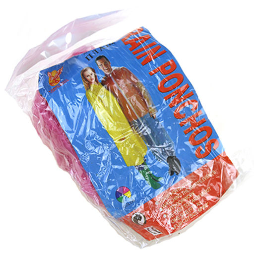 Дождевик-плащ 57х105см, на кнопках, ПВХ, цвета микс (Китай)