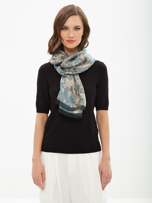 Палантин жен. виск+шелк 130х180 LDR34-079-26 - Labbra фото 6