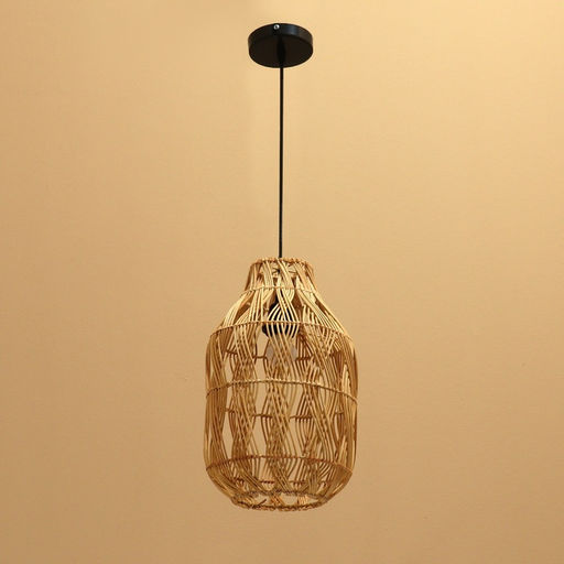 Светильник потолочный из ротанга «Переплетение», 1×120 Вт, Е27, 22×22×38 см