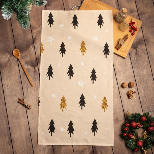 Полотенце Доляна Christmas mood 40х70см, 100%хл, рогожка 164 г/м2