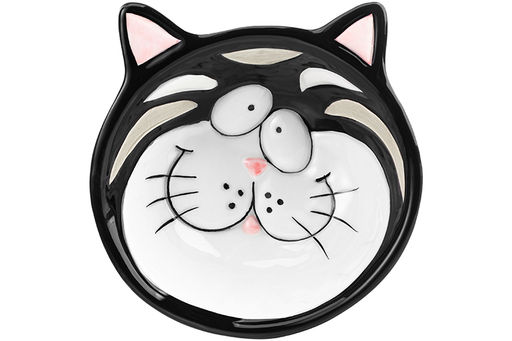 Миска для домашних питомцев 250 мл 15*13*4,5 см Котик, черный, керамика - Elan gallery фото 7