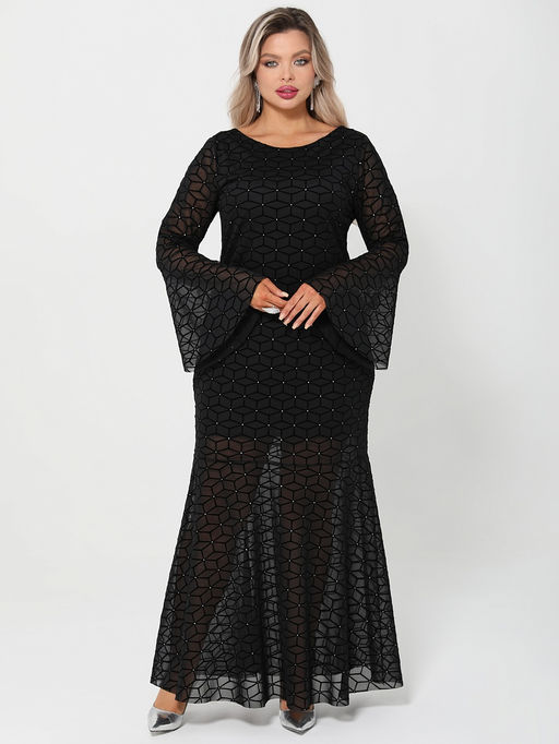 Платье Габриэлла 0455-1амх черный кристалл