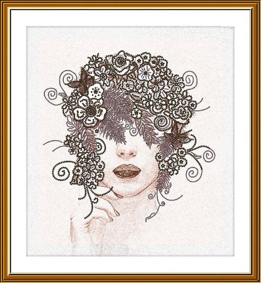 Набор для вышивания Нова Слобода ДК 3239 Незнакомка 23.1 х 23.6 см