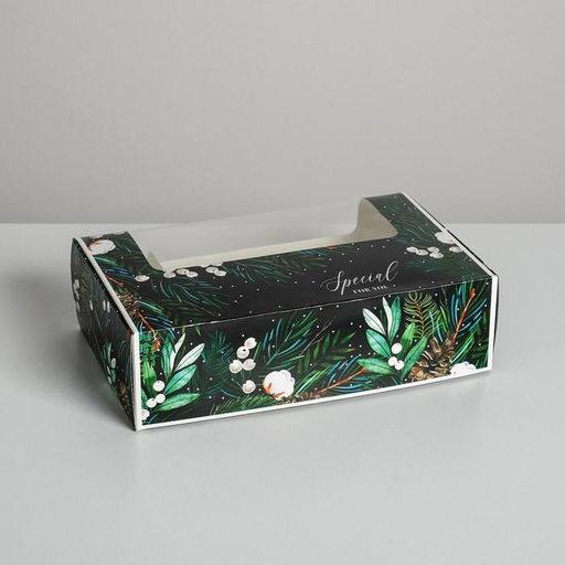 Цена за 4 шт. Коробка для эклеров с вкладышами - 5 шт. «Special for you», 25.2×15×7 см