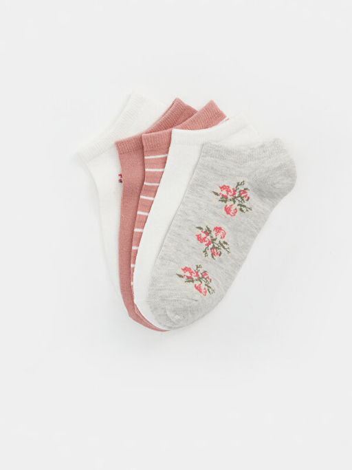 Desenli Kad?n Patik ?orap 5li