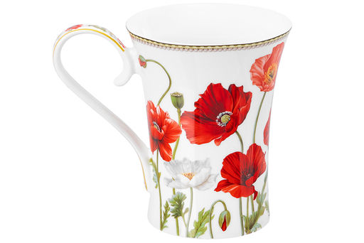 Кружка 400 мл 13*9*12 см Маки фарфор NEW BONE CHINA - Elan gallery фото 5