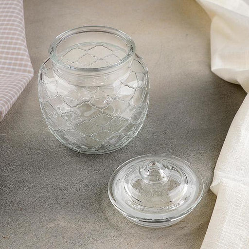 Банка стеклянная для сыпучих продуктов «Алла», 500 мл, 12×14 см