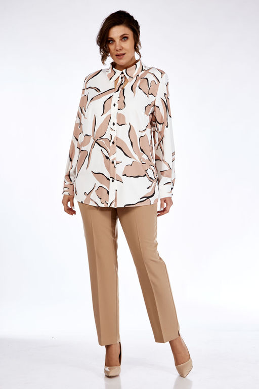 Блуза Элль стиль 2265а бежевый - Anelli фото 3
