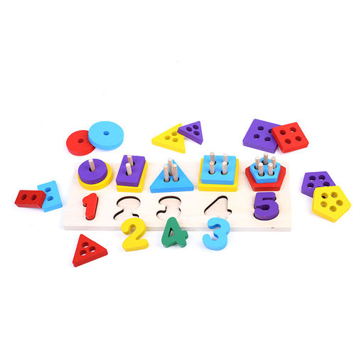 Логика Цвета и фигуры с цифрами в коробке - Щепочка фото 3