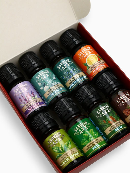 Эфирное масло, набор 8 шт. × 10 мл, Банный Дух