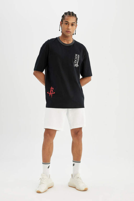 DeFactoFit Футболка Oversize с капюшоном и принтом на спине с короткими рукавами  фото 8