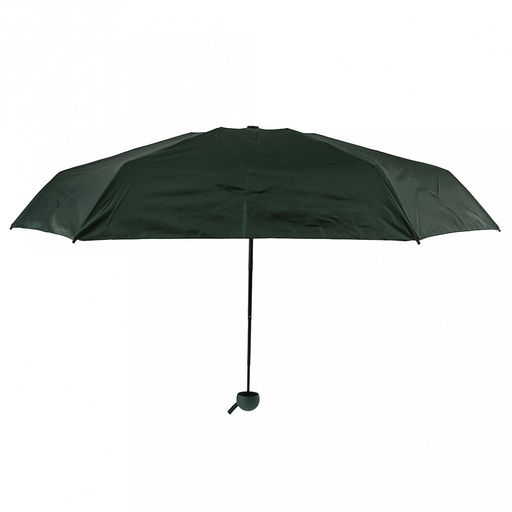 Зонт-мини механический Палитра UPF50+ ткань эпонж (полиэстер) + черное УФ-покрытие, 6 лучей, д/купола 90см, 5 сложений, 18см в сложенном виде, механизм против ветра, ручка с покрытием soft-touch, цвет темно-зеленый, 218гр (Китай) - Домашняя Мода фото 2