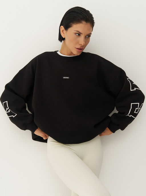 Утепленный свитшот ACTIVE CASUAL оверсайз силуэта - Eazyway фото 2