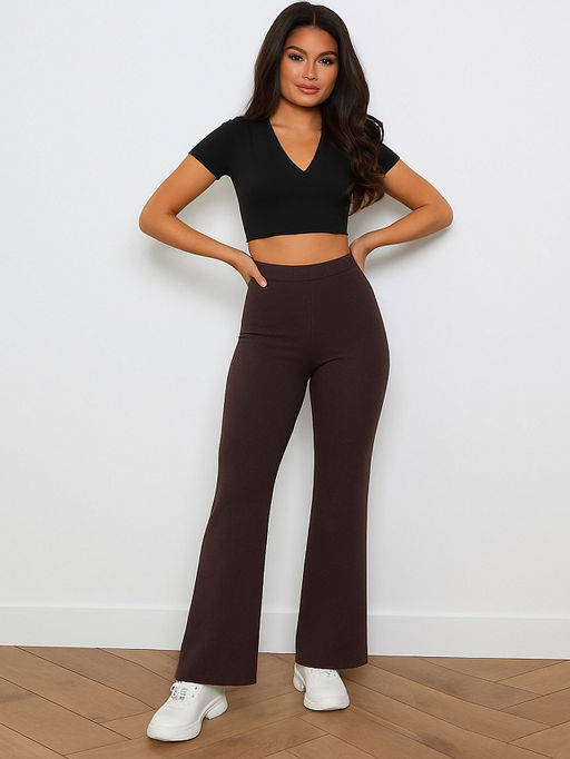 Брюки домашние женские коричневые