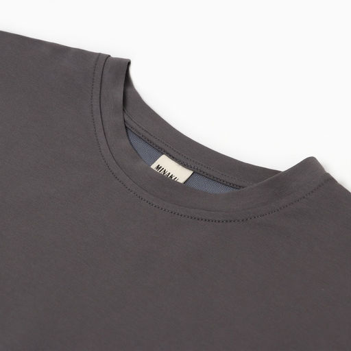 Футболка укороченная женская MINAKU OVERSIZE FIT, графит, размер 50