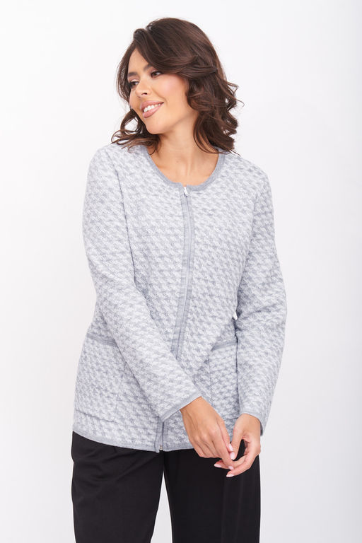 ЗЛАТА Жакет 1-985/светло-серый