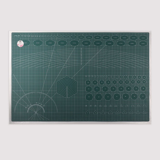 Мат для резки, трёхслойный, 90×60 см, А1, зелёный