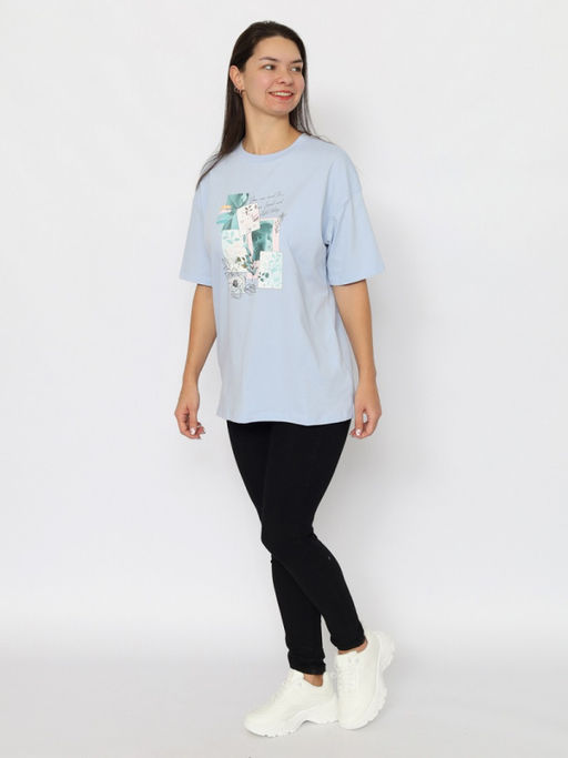 CRB wear / CSMW 60351-43 Футболка женская,голубой/Ex.Cherubino  фото 4