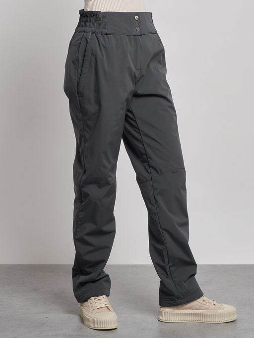 Брюки утепленные спортивные с высокой посадкой женские зимние серого цвета 7141Sr - Colannia фото 12