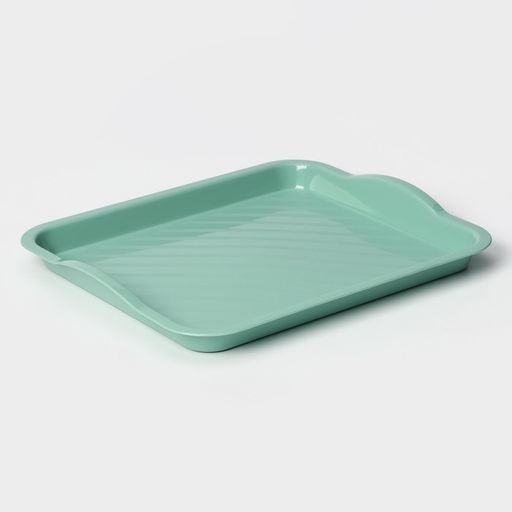 Поднос пластиковый IDEA, 25×29×3.2 см, пластик, бирюзовый