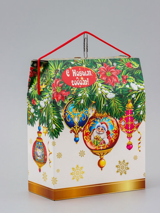 Коробка подарочная новогодняя «Игрушки» 20×26×10.5 см
