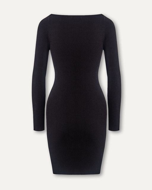 Трикотажное платье с фигурным вырезом - Incity фото 5