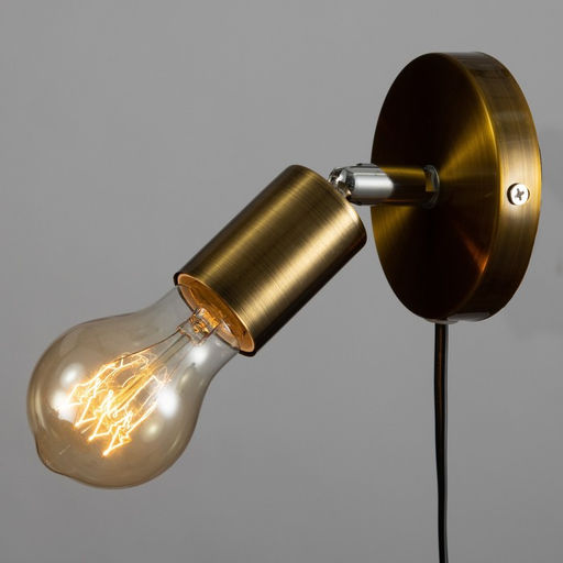 Спот BayerLux «Дарни», провод 150 м, выключатель, Е27, 40 Вт, 10х10х10 см, цвет основания медный