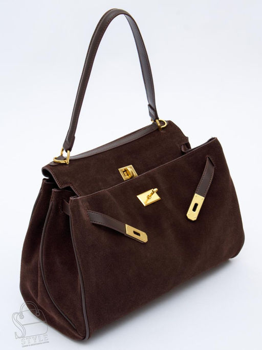 Сумка женская кожаная 2320YF d.coffee Polina&Eiterou  в Новосибирске