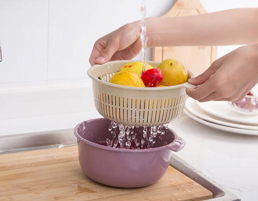 Дуршлаг с миской цвет микс