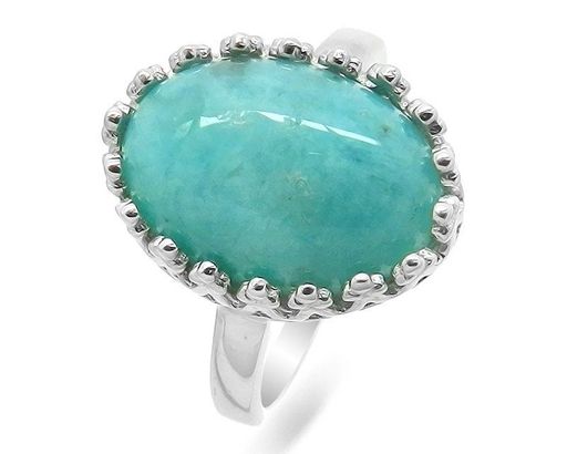 Кольцо из серебра амазонит, СПН4064
