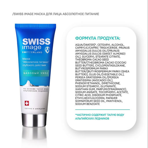 SWISS IMAGE д/лица маска "Абсолютное питание" глубокого действия 75мл