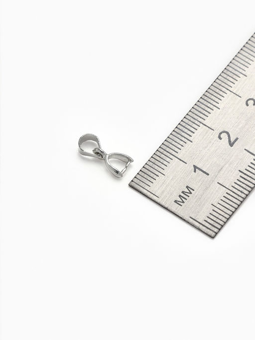 Держатель для кулона, 14?6 мм (набор 5 шт.), цвет серебро