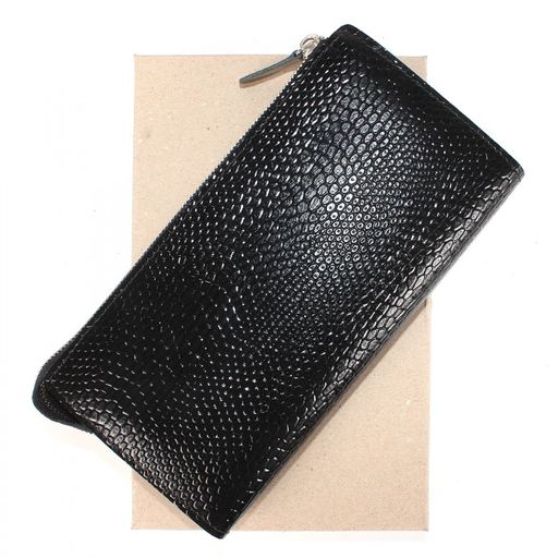 Портмоне мужское Croco-ПР-953 натуральная кожа 3 отд, 10 карм, рем-петля, черный змея (201) 206848  фото 4