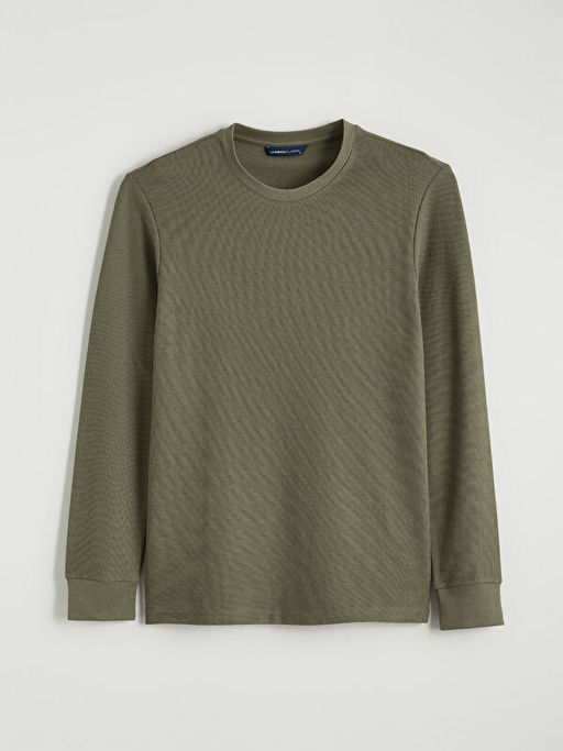 Bisiklet Yaka Uzun Kollu Erkek Ti??rt