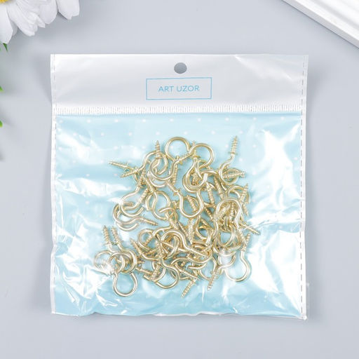 Цена за 50 шт. Винт-крючок для крепления картин, фоторамок 1,1х2,5 см